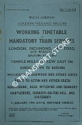 Working Timetable of Mandatory Train Services - Section CB - London, Richmond, Watford & branches, Temple Mills to Kew East Jn.; Kentish Town to Barking; Willesden, Marylebone, Aylesbury, 5 May 1976 ufn by British Railways London Midland Region